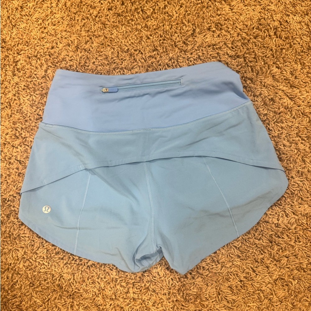 LULULEMON Blue Speed Up Shorts 2.5in inseam